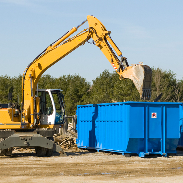 are there any restrictions on where a residential dumpster can be placed in Sigel WI